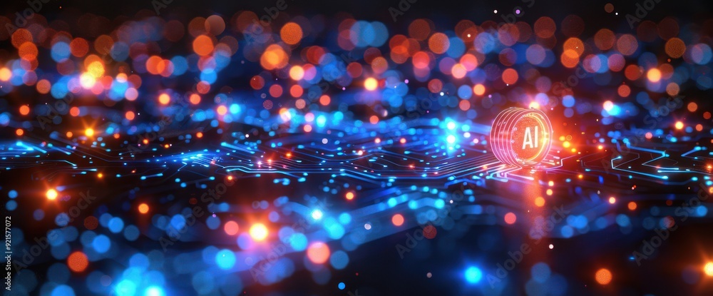 Obraz premium AI Technology Abstract