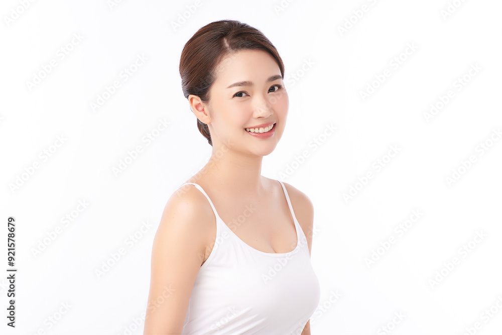 Beautiful young asian woman with clean fresh skin on white background, Face care, Facial treatment, Cosmetology, beauty and spa, Asian women portrait. Beautiful young asian woman with clean fresh skin on white background, Face care, Facial treatment, Cosmetology, beauty and spa, Asian women portrait.