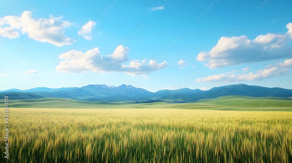 Fototapeta premium wheat field and sky