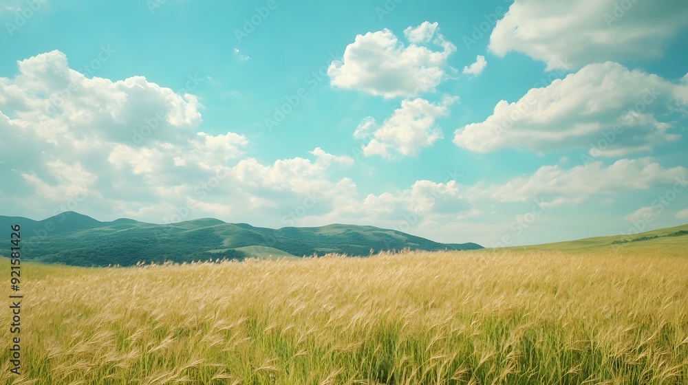 Obraz premium field and blue sky