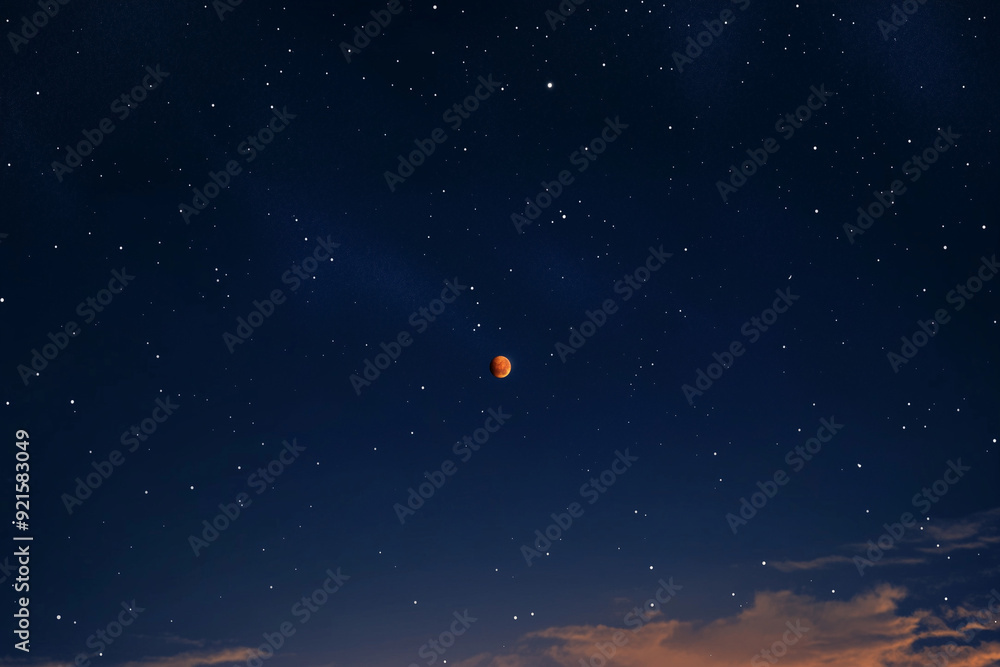 Cosmic Display: Mars Visible in the Stark Evening Sky Cosmic Display: Mars Visible in the Stark Evening Sky