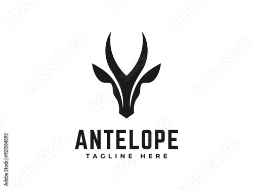 antelope logo vector illustration logo template