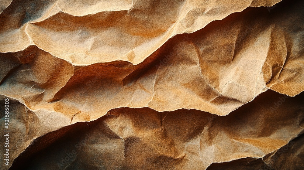 Crinkled Brown Paper Texture Crinkled Brown Paper Texture
