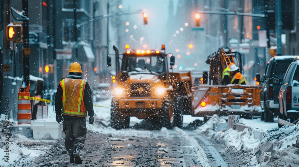 Challenges faced by construction crews during adverse weather conditions and solutions employed. Challenges faced by construction crews during adverse weather conditions and solutions employed.
