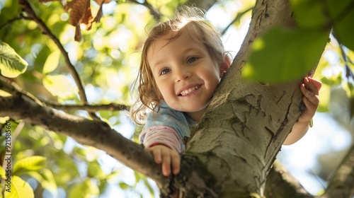 Climbing trees ignites a sense of adventure and exploration in children.