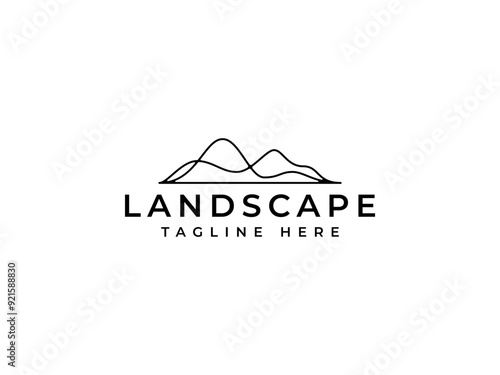 valley logo vector illustration. hills logo template