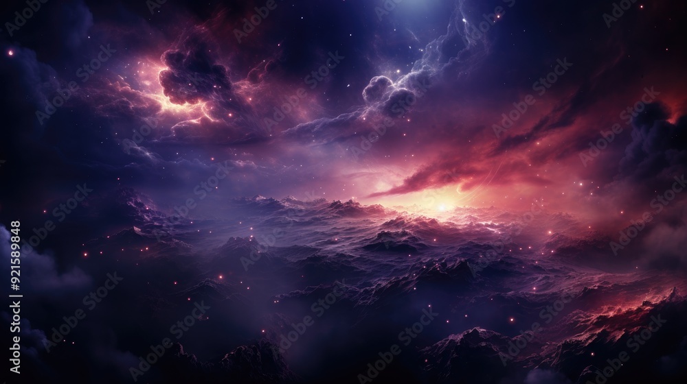 Obraz premium beautiful space, galaxy background