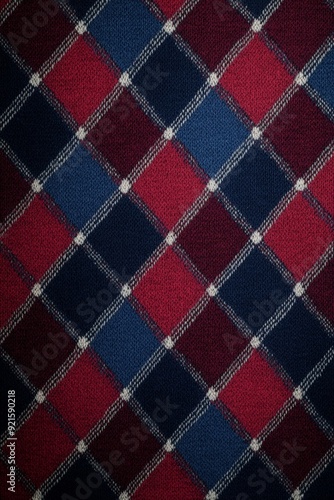 赤、紺、白のチェック柄パターンの縦画像