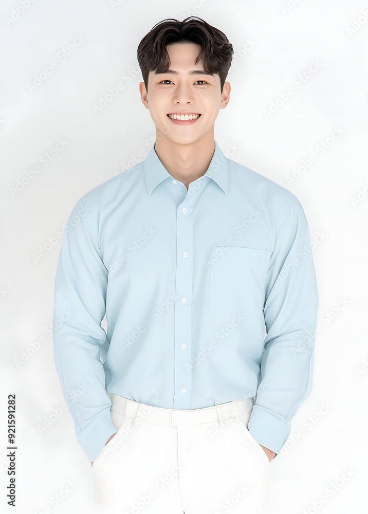 Casual Portrait of a Man in a Light Shirt Casual Portrait of a Man in a Light Shirt