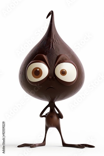 Wallpaper Mural A 4D cartoon salak with a mischievous face looking 257 2511 cartoon, drop, vector, illustration, character, water, icon, symbol, cute, animal, happy, funny, face, logo, smile, blood, mascot, halloween Torontodigital.ca