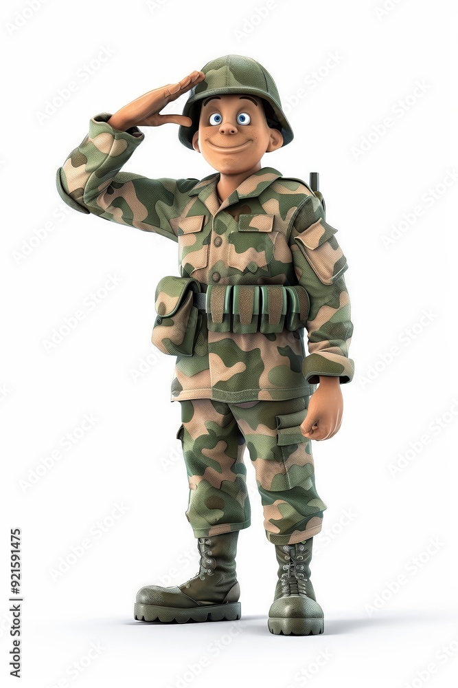A 4D cartoon soldier in camouflage saluting on a w 269 487 soldier, army, military, camouflage, gun, uniform, war, armed, rifle, weapon, forces, clothing, woman, person, people, helmet, green, protect A 4D cartoon soldier in camouflage saluting on a w 269 487 soldier, army, military, camouflage, gun, uniform, war, armed, rifle, weapon, forces, clothing, woman, person, people, helmet, green, protect