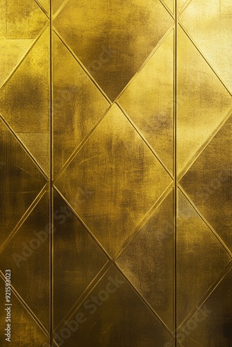 Wallpaper Mural ゴールドとシルバーのアールデコ扇子パターンの縦画像 Torontodigital.ca