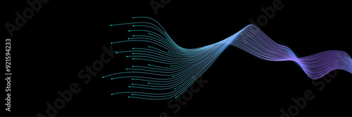 dynamic light lines flowing wavy 2