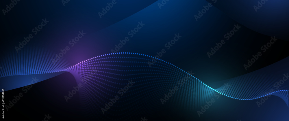 Illustration vector element with abstract wave line, motion pattern and particle dot on dark blue background. Modern futuristic design for background. Digital datum, high tech, technology concept
Illustration vector element with abstract wave line, motion pattern and particle dot on dark blue background. Modern futuristic design for background. Digital datum, high tech, technology concept