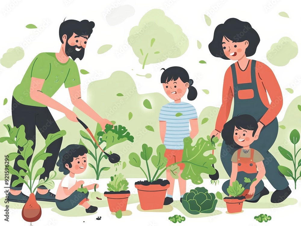 A family planting a vegetable garden together ar 4 19 3404 cartoon, woman, illustration, vector, child, food, boy, people, eating, kid, baby, family, garden, diet, children, cooking, mother, cafe, kit A family planting a vegetable garden together ar 4 19 3404 cartoon, woman, illustration, vector, child, food, boy, people, eating, kid, baby, family, garden, diet, children, cooking, mother, cafe, kit
