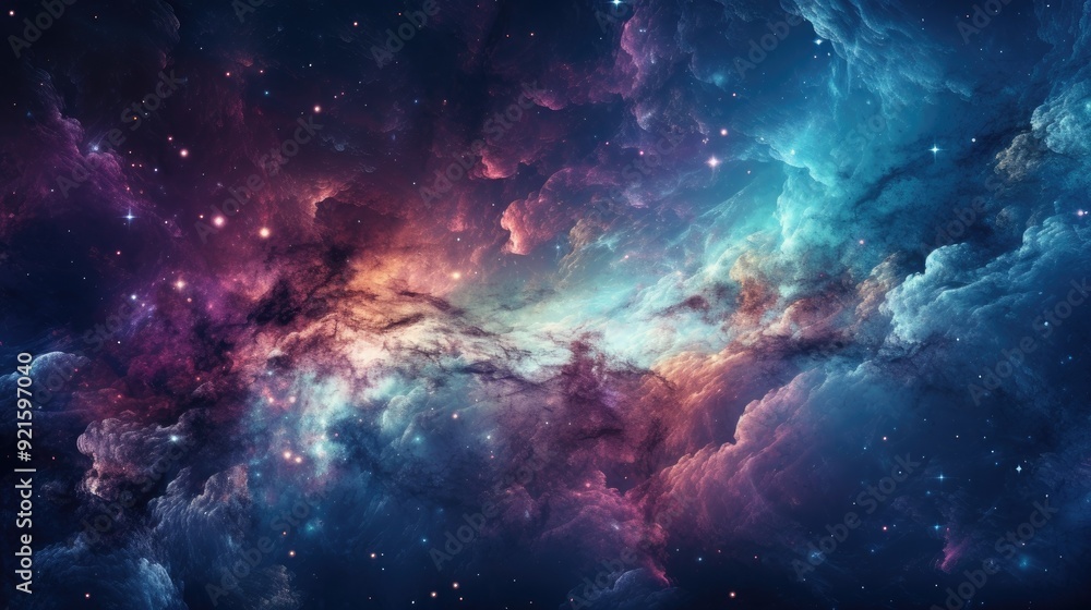 Obraz premium beautiful space, galaxy background