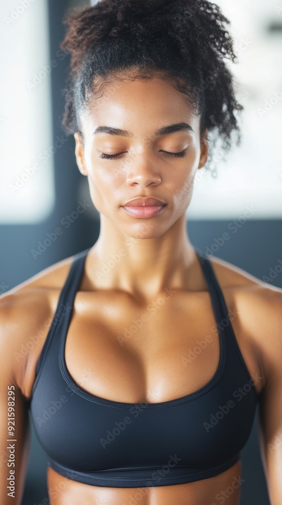 A determined woman engages in an abs workout, concentrating deeply on her form and effort A determined woman engages in an abs workout, concentrating deeply on her form and effort