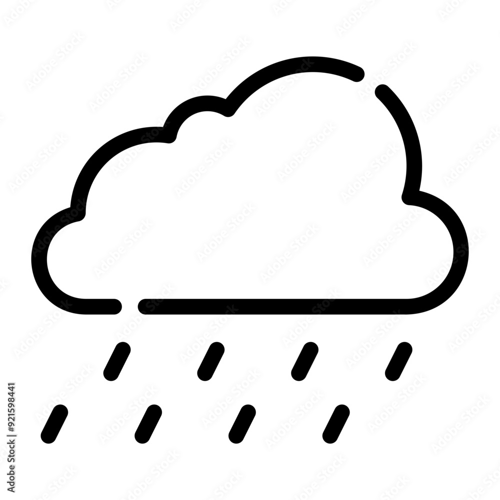 rain line icon rain line icon