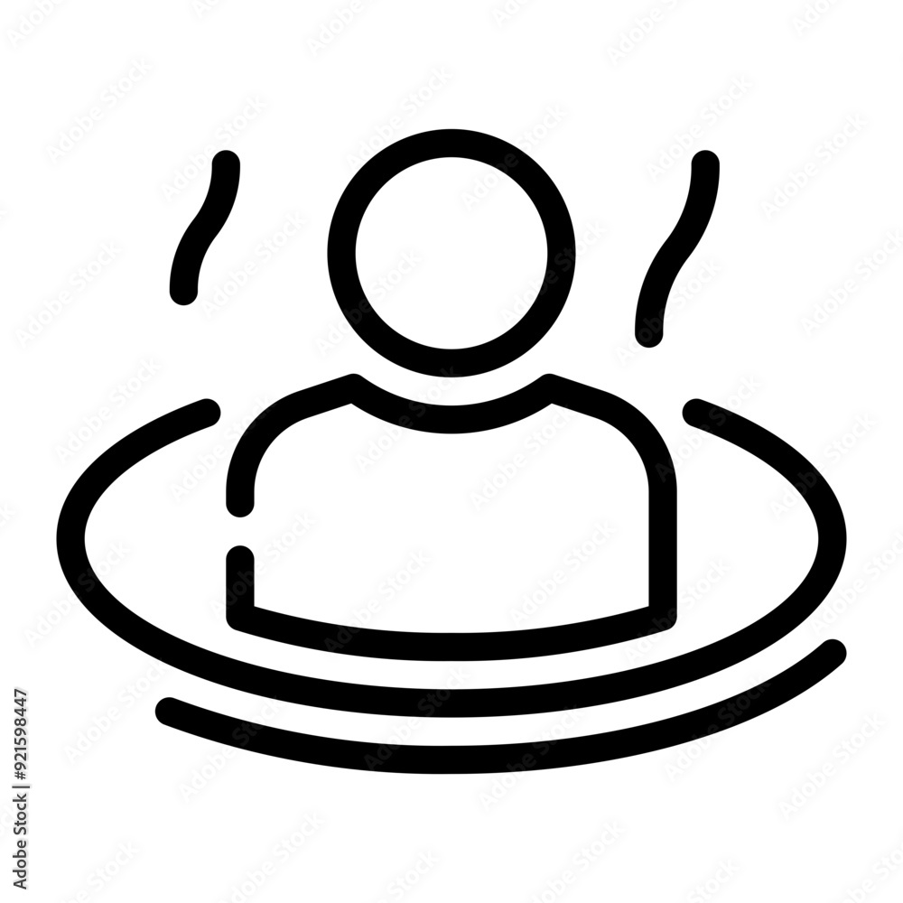 Obraz premium relaxation line icon