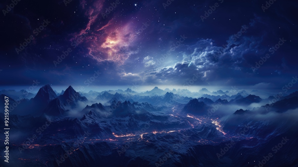 Fototapeta premium beautiful space, galaxy background