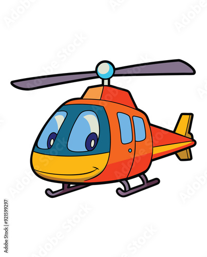 A cartoon helicopter illustration
