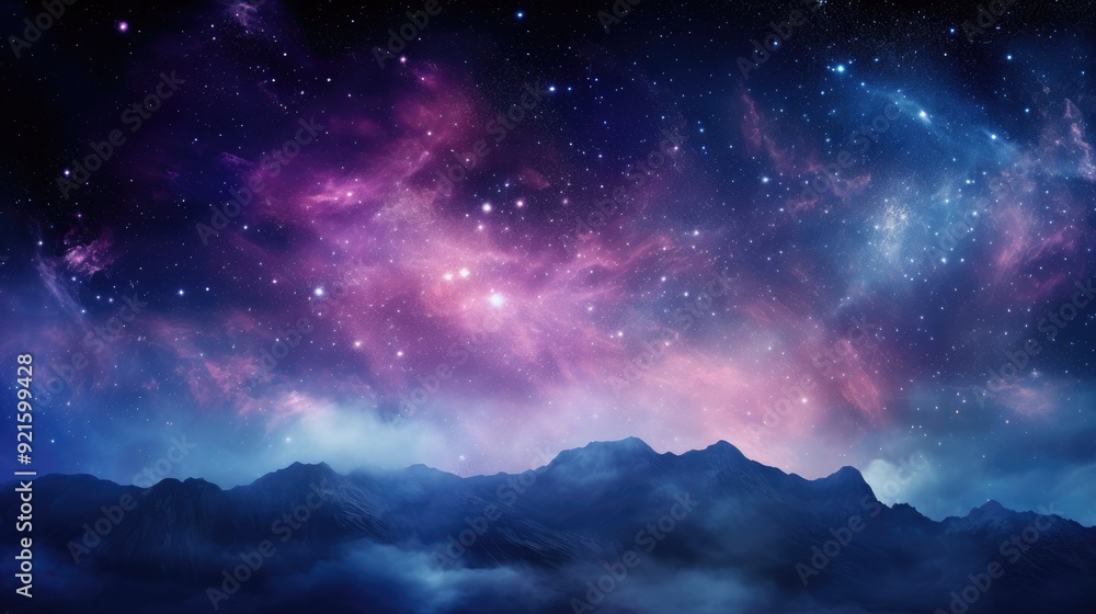 Naklejka premium beautiful space, galaxy background