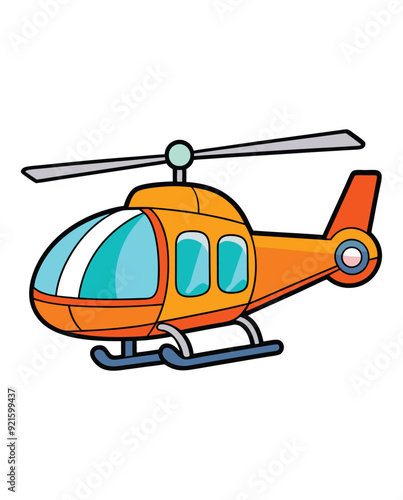 A cartoon helicopter illustration