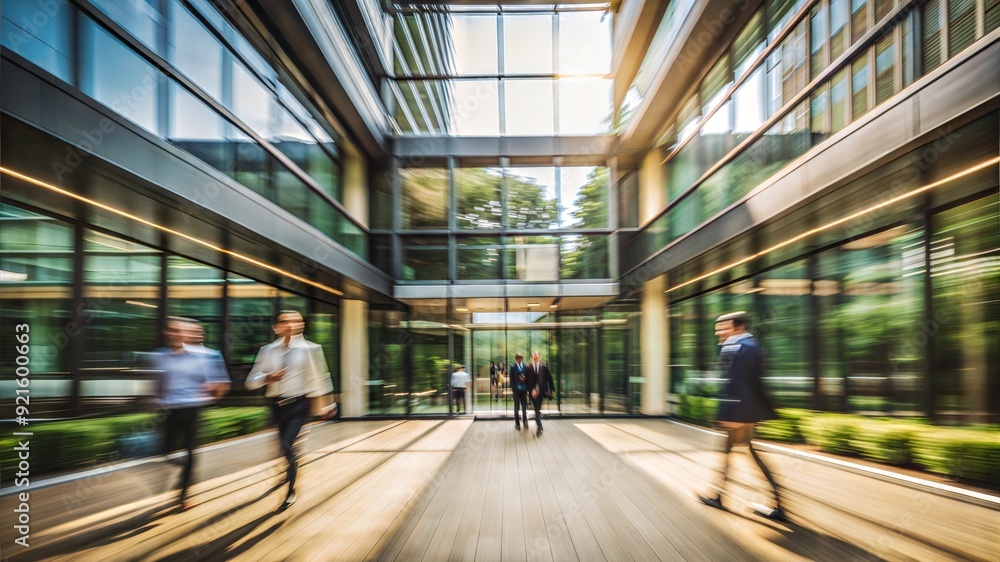 Motion blur business people crowd walking corporate rush to office business center Cinematic Motion blur business people crowd walking corporate rush to office business center Cinematic
