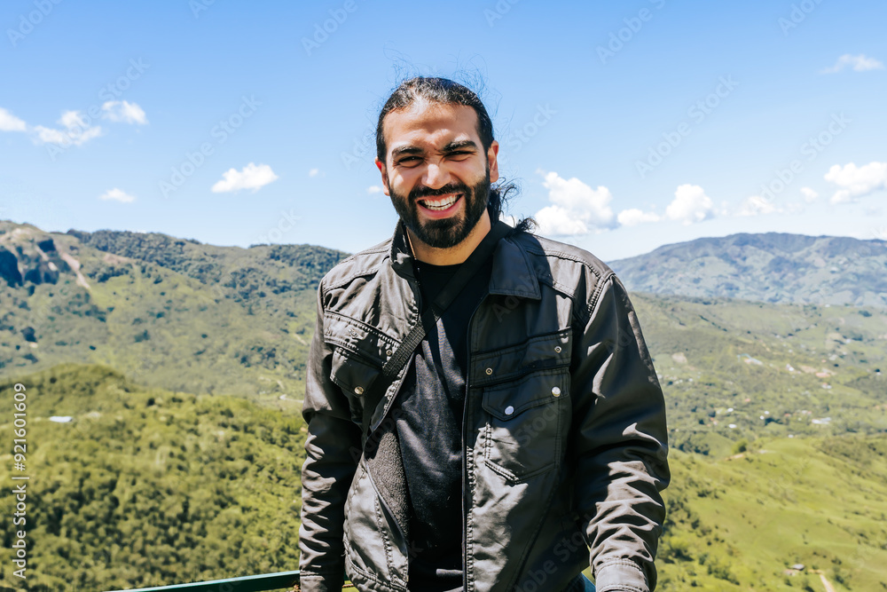 Traveling man visiting Colombian villages. People smiling. Landscapes, travels and tranquility. Traveling man visiting Colombian villages. People smiling. Landscapes, travels and tranquility.