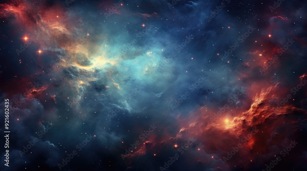 Naklejka premium beautiful space, galaxy background