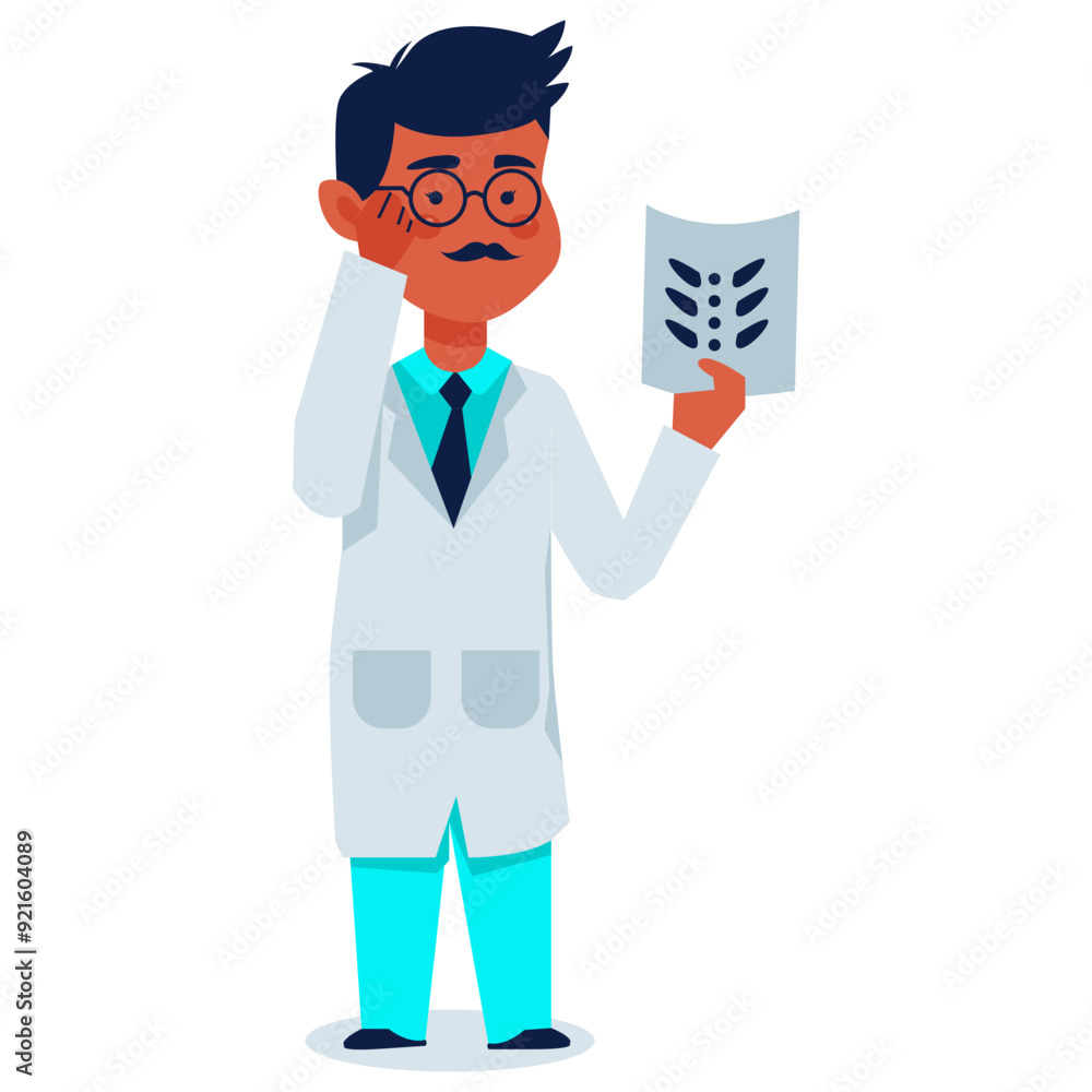 Cartoon Doctor Character Isolated on White Background. Flat Vector Illustration Cartoon Doctor Character Isolated on White Background. Flat Vector Illustration