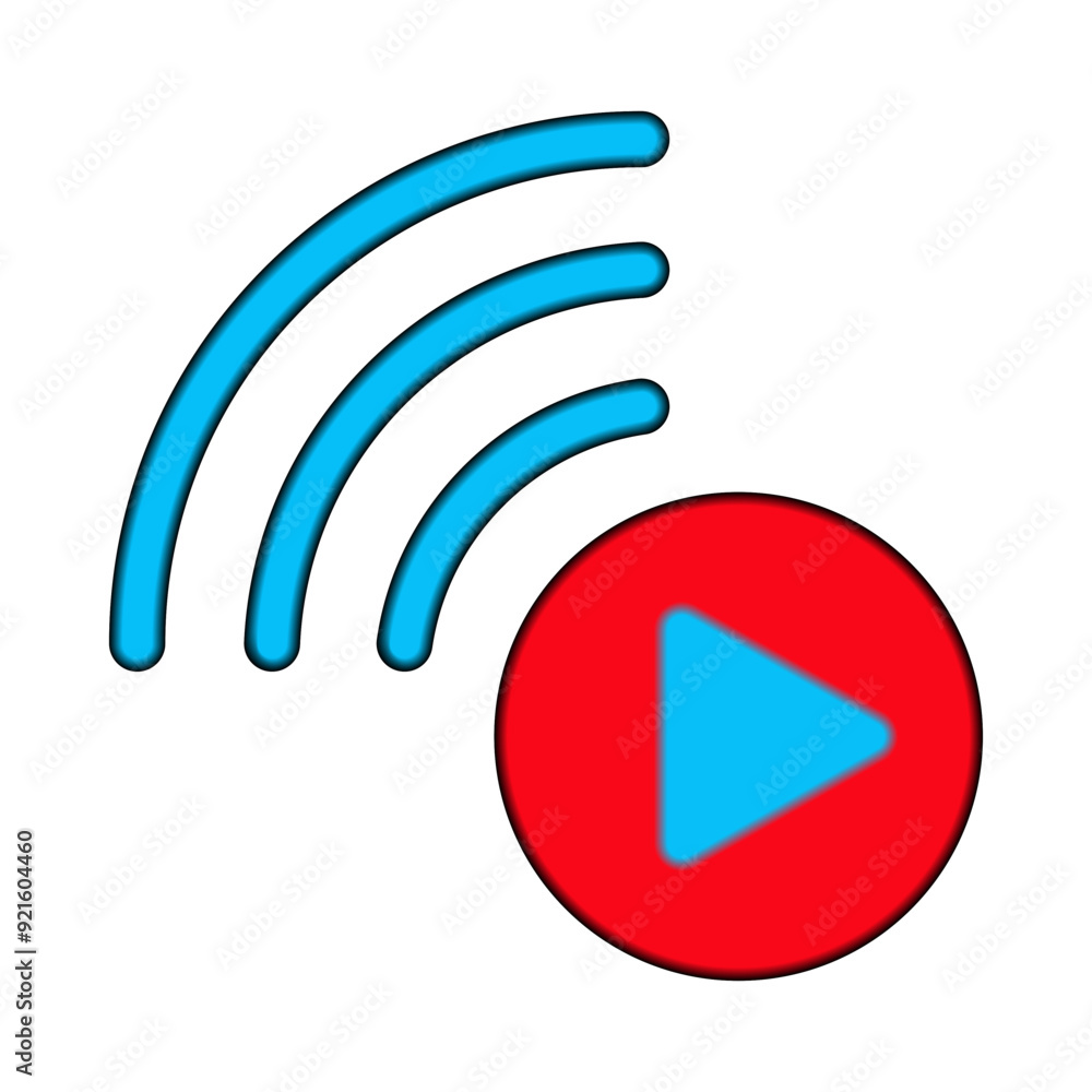 Streaming video icon template Streaming video icon template