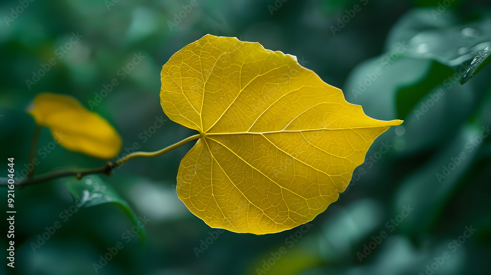 Tulip tree leaf with unique shape and yellow color Tulip tree leaf with unique shape and yellow color