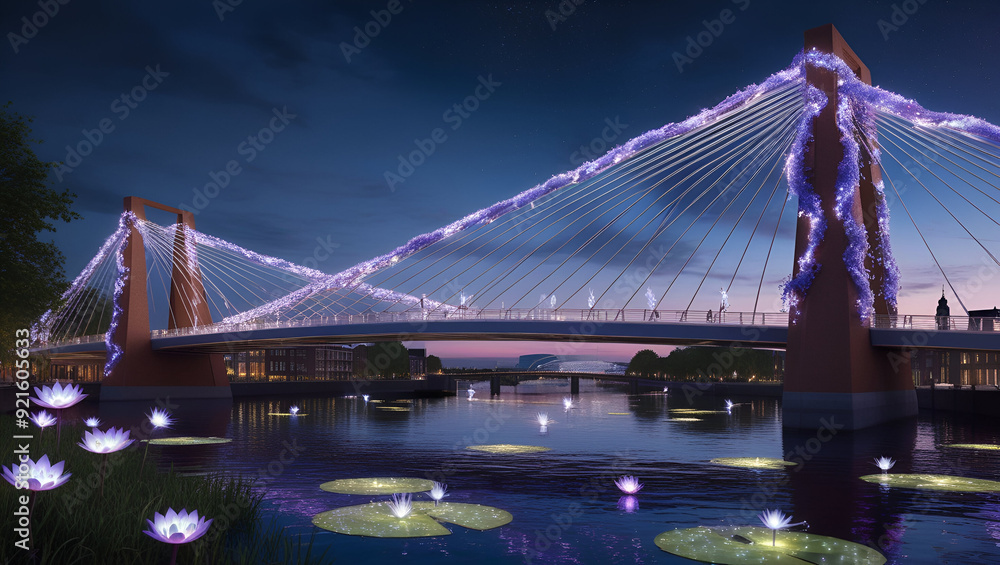 Obraz premium bridge at night beautiful moment