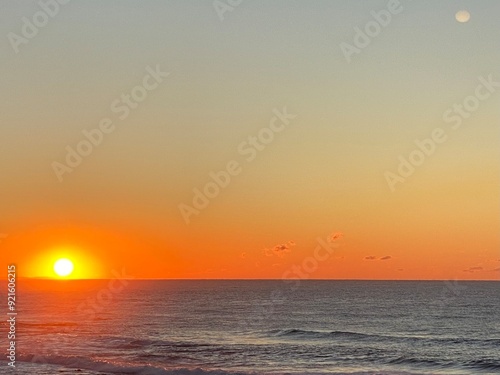 sunset over the sea