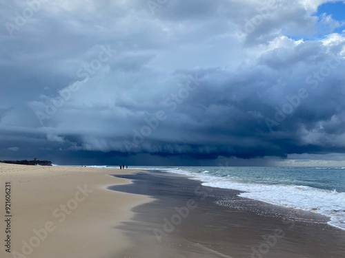 beach and clouds, Nobbies beach Newcastle  photo