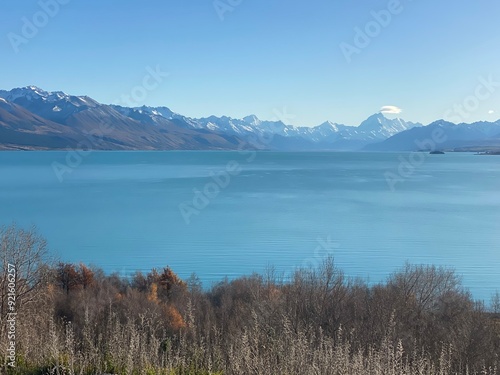 lake and mountains, Lake Tekapo New Zealand 