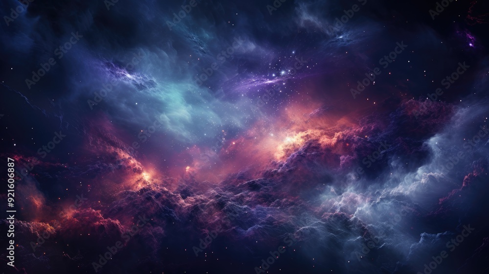 Fototapeta premium beautiful space, galaxy background