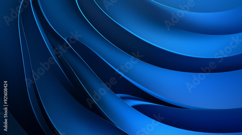 Futuristic Flow of Blue Waves