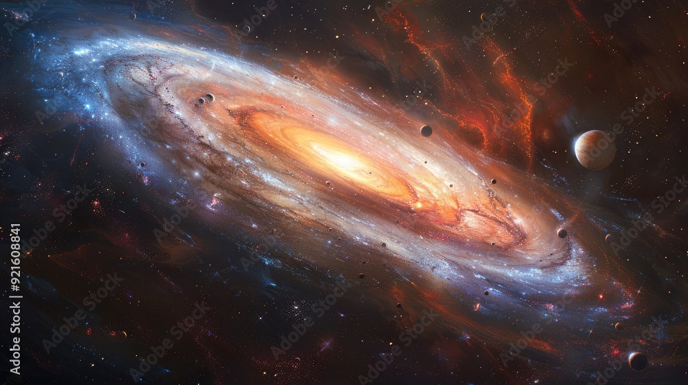 Obraz premium beautiful space, galaxy background