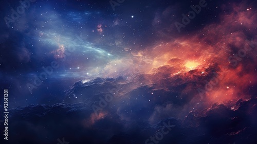 beautiful space, galaxy background