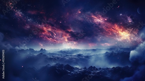 beautiful space, galaxy background