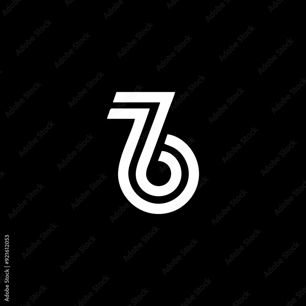 number 76 simple geometric logo vector number 76 simple geometric logo vector
