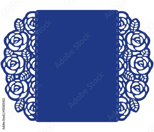 5x7 Rose Floral Gatefold Invitation Cover