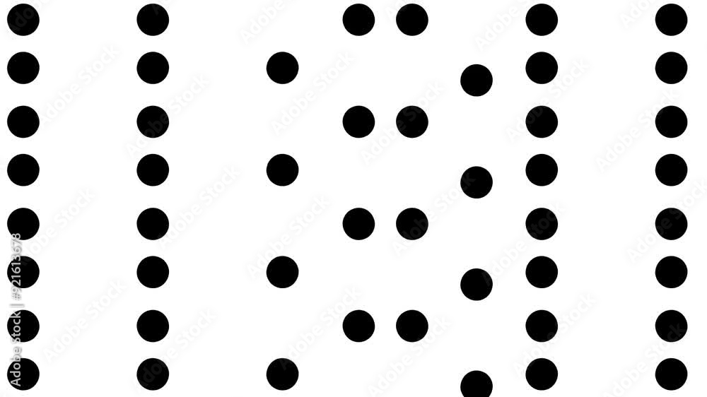 Movement of large dots or circles in the form of a stream. Movement of large dots or circles in the form of a stream.