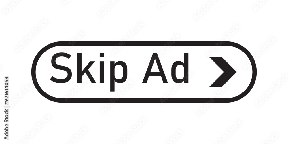 Set of Skip ad black vector button. Set of Skip button, Black advertisement icon. Skip ad button. Black button skip ad for website. Vector icon. Set of Skip ad black vector button. Set of Skip button, Black advertisement icon. Skip ad button. Black button skip ad for website. Vector icon.