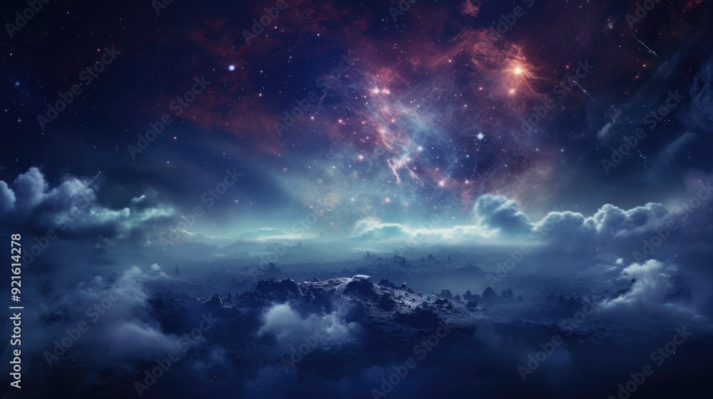 Obraz premium beautiful space, galaxy background