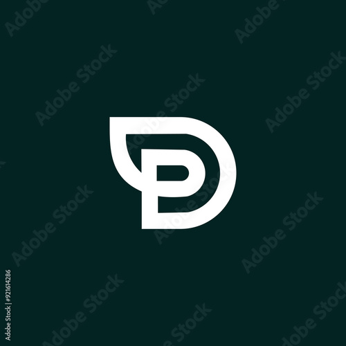 DP logo letter design on luxury background. PD logo monogram initials letter concept. DP icon logo design. PD elegant and Professional letter icon design on black background. D P PD DP