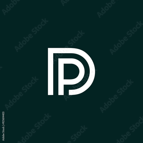 DP logo letter design on luxury background. PD logo monogram initials letter concept. DP icon logo design. PD elegant and Professional letter icon design on black background. D P PD DP