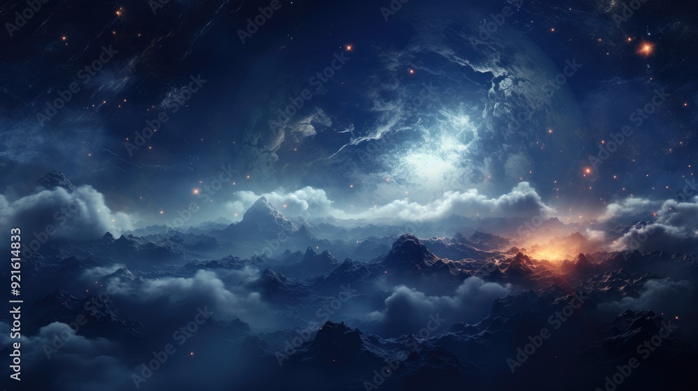 beautiful space, galaxy background